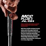 Golf Pride MCC Plus4 ALIGN Golf Club Grip - All-Weather Hybrid Grip with Raised Ridge Technology & Larger Lower Hand - Brushed Cotton Cord & Pebbled Texture - Midsize - 1 Pack
