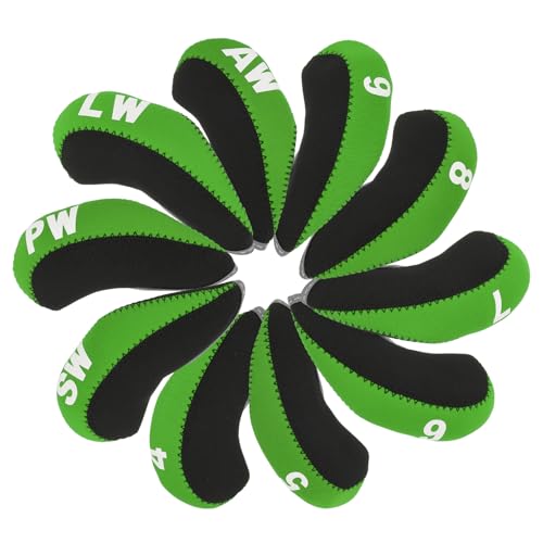 Fundas para hierros de golf PATIKIL evite arañazos en sus palos con neopreno de 10 piezas con visor