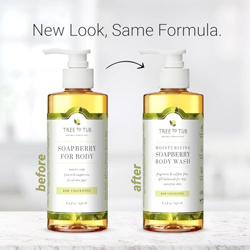 Gentle, Sensitive Skin Body Wash. The Only pH 5.5 Balanced Fragrance Free Body Wash for Allergic Skin ââ‚¬â€œ Eczema Body Wash for Women and Men, Made with Organic Wild Soapberries, 8.5 ozââ‚¬â€by