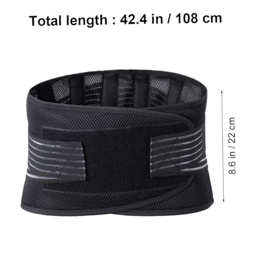 Soporte lumbar ajustable con placa de acero y tejido de nylon transpirable para entrenar 2