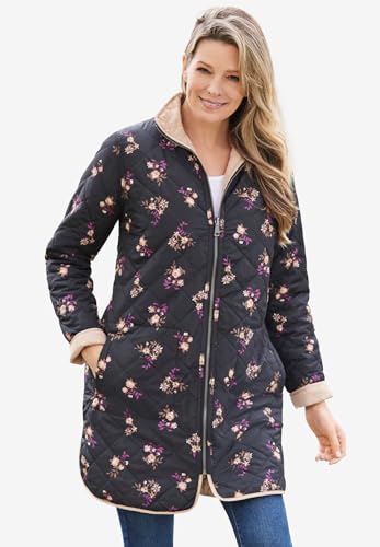 Woman Within Plus Size Reversible Quilted Barn Jacket4