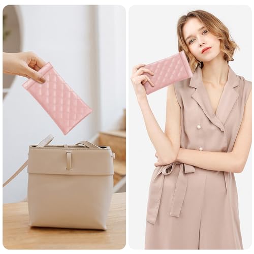 Image of FINTIE Soft Eyeglasses Case with Cleaning Cloth, Portable Squeeze Top Vegan Leather Glasses Pouch, Sunglasses Eyewear Bag