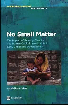 No Small Matter: The Impact of Poverty, Shocks, and Human Capital Investments in Early Childhood Development (Human Development Perspectives ( )) book cover