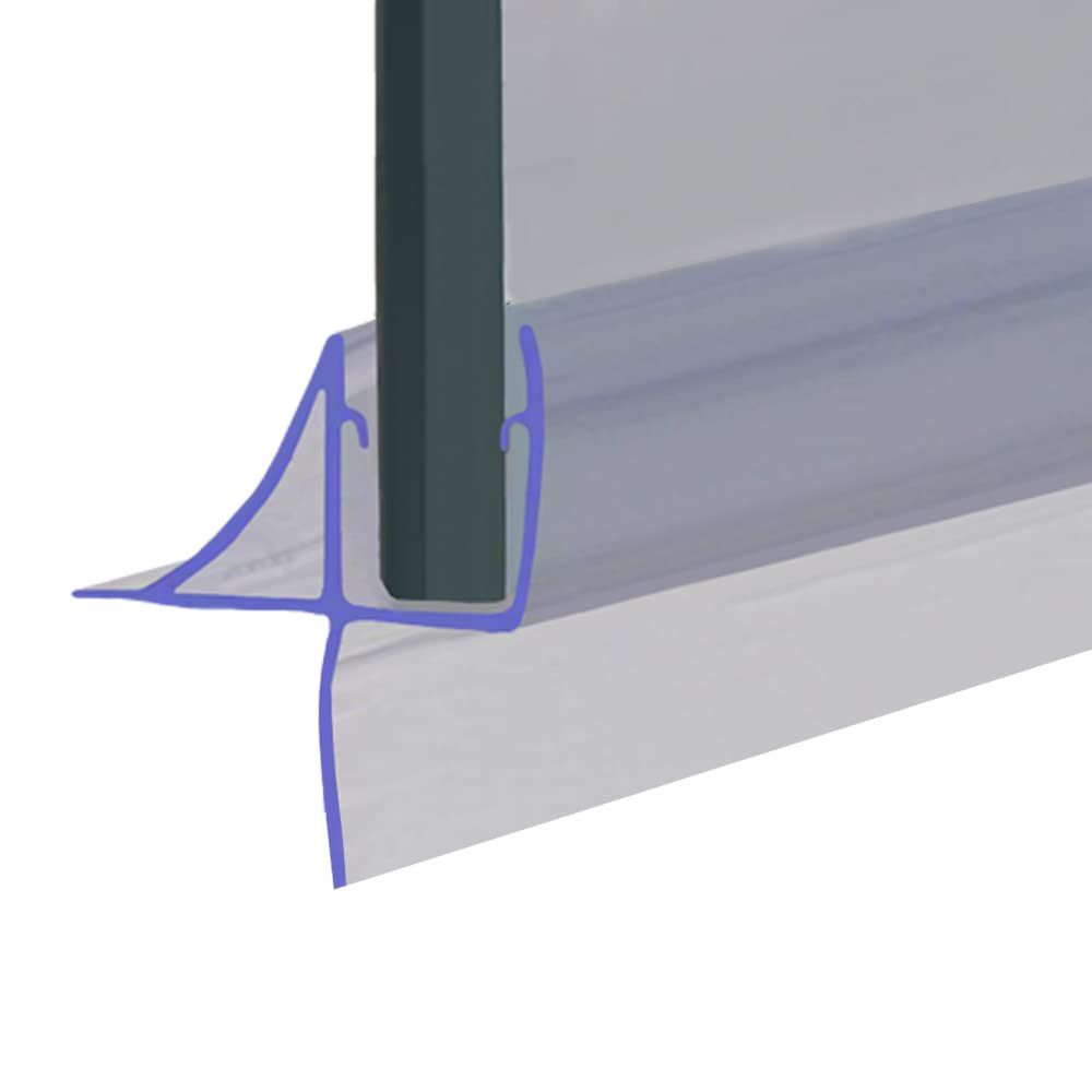 Shower Seal Uk Ltd Shower Or Bath Screen Door Seal | Fits 3 Or 4Mm Glass | Seals Gaps Of Up To 16Mm | 80Cm, 90Cm, 140Cm Or 200Cm Long | Clear | Seal147 (90Cm)