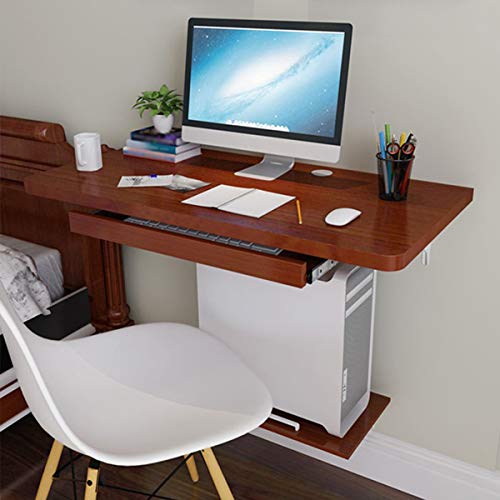 Bureau d'ordinateur compact pour petits espaces avec rangements suspendus