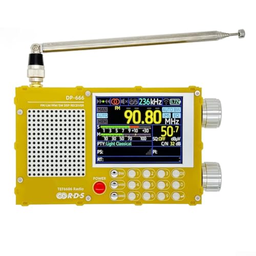 Amazon.co.jp: DP-666 TEF6686 ポータブル短波ラジオ受信機、高感度