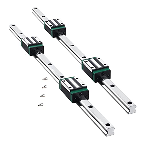 Chuangneng THM0M3B5W1065U25HAWX Linear Rail 2Pcs Hgr20 1000Mm Linear Guide Rail Hgh20Ca Hgh20 Linear Slide Rail + 4Pcs Hgh20Ca Carriage Slider Block Cnc Kit cover