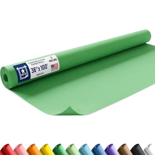 Green Construction Paper Roll 36" x 100 ft – Made in USA – 36" Bulletin Board Paper for Classroom & School, Teachers & Kids