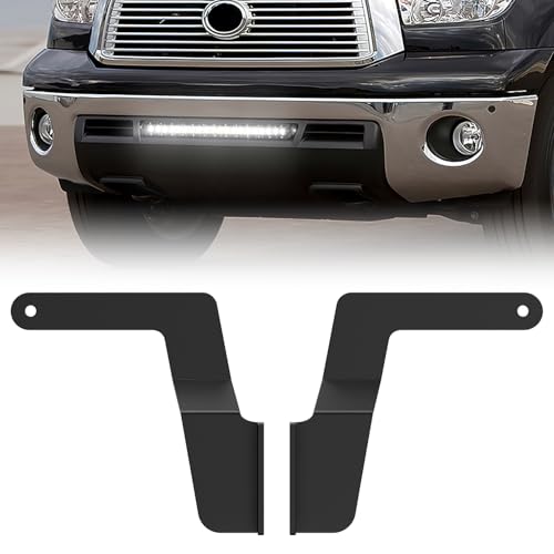 Image of Nilight Front Lower Hidden Bumper Mounting Brackets for 25inch Single Row Straight LED Light Bar Compatible with 2007-2013 Toyota Tundra