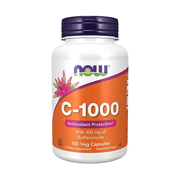NOW Supplements, Vitamin C-1,000 with 100 mg of Bioflavonoids, Antioxidant Protection*, 100 Veg Capsules