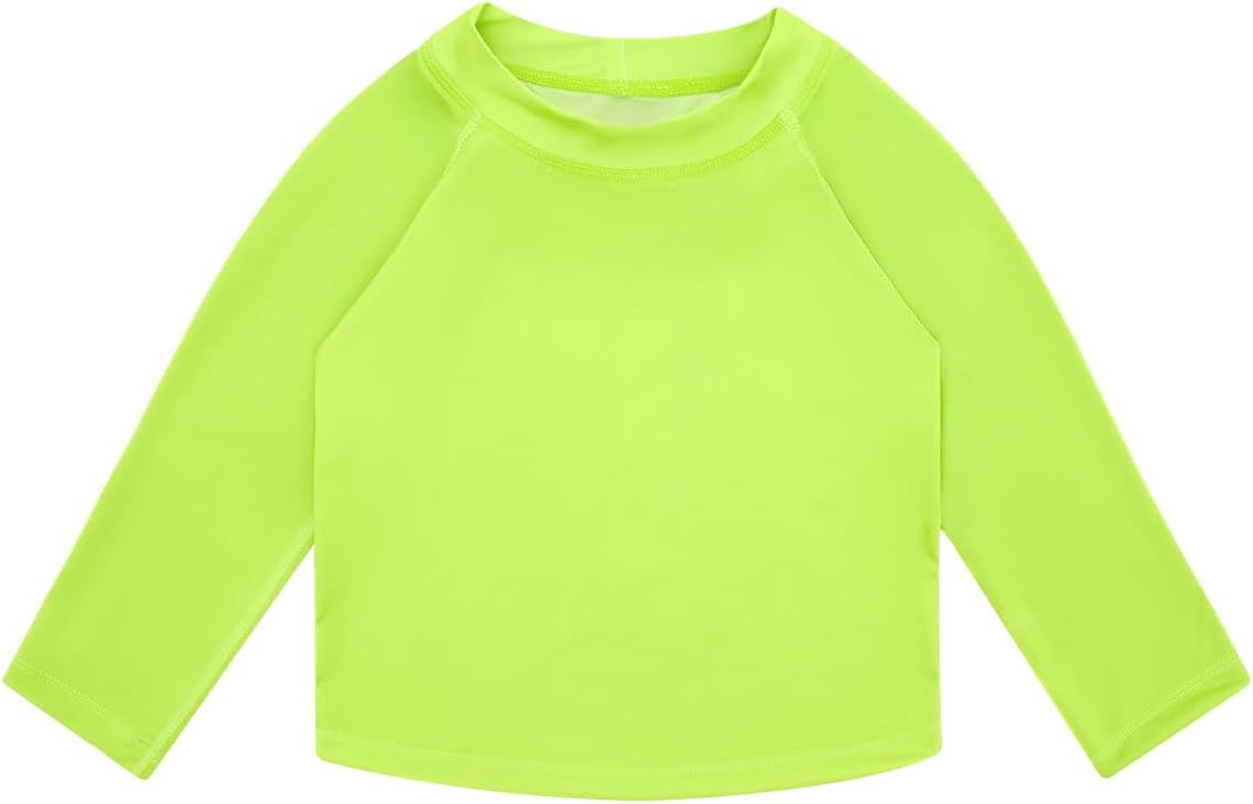 babygoal UPF 50+ Long Sleeve Rash Guard, UV Protection Swim Shirt, Toddler Swimwear for Boys Girls Beach Pool Swimming