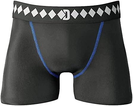 Diamond MMA Compression Shorts with Built-in Jock Strap Supporter with Athletic Cup Pocket for Sports, Medium Black
