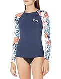 Roxy womens Fashion Long Sleeve Rashguard Rash Guard Shirt, Bright White Standard Sample, Small US