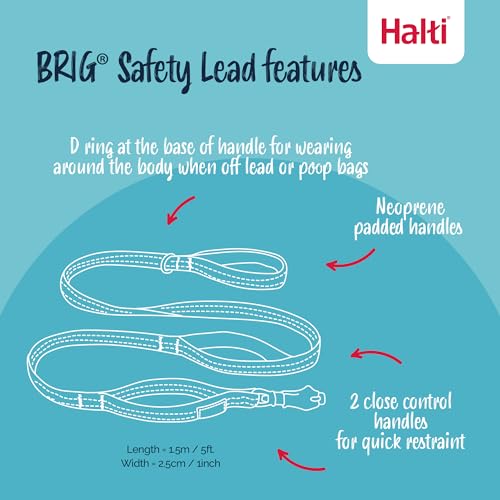 Image of Halti BRIG Safety Dog Leash | Black, 1.5m Length