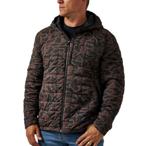 Image of Burlebo Men's Puffer Jacket - Lightweight Quilted Winter Coat with Zipper Pockets