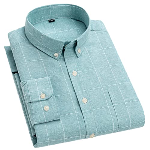 Chemise coton Oxford manches longues homme à carreaux 707 S style casual chic