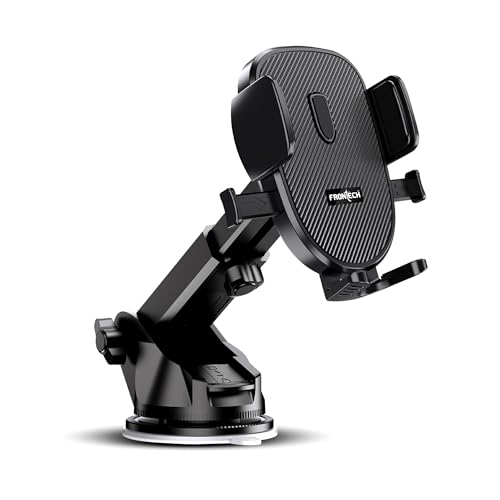 Image of FRONTECH 360 Rotating Car Phone Holder-One-Hand Operation, Anti-Slip Silicone Pad, Adjustable Angle & Height, Strong Sticky Gel Pad- Universal Compatibility for All Phones (CCH-0011)