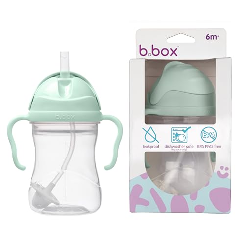 Image of b.box Sippy Cup with Weighted Straw, Toddler Straw Cup, Spill Proof, 8oz | 8 oz Leak Proof Sippy Cups for Toddlers 1-3, Easy Grip, BPA Free, PFAS Free, Dishwasher Safe, Toddler Cups 6m+