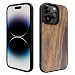 Produktbild iATO Magnetische Holzhülle für iPhone 14 Pro Max Einzigartige und klassische stoßfeste Schutzhülle Kompatibel mit MagSafe Magnetisches Laden Echte Holzauflage auf weichem schwarzem TPU - Natürliche