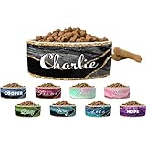 LASFOUR Personalized Dog Bowl, Custom Dog Bowls with Name, Customized Ceramic Dog Bowls 16 oz., 32 oz. for Dry, Wet Food & Water, Pet Feeding Supplies