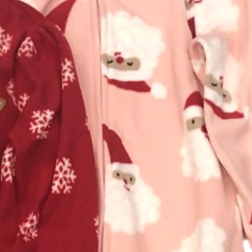 Carters Infant & Toddler Girls 2PC Santa & Reindeer Holiday Sleeper Pajamas3