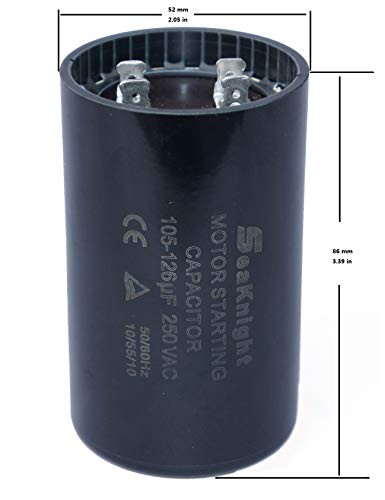 Kbl 105-126 Mfd (Uf) Motor Start Capacitor Compatible For Franklin Control Box 2823008110, 2823018110, 2801084915, 2823018310, 2823508110 1.0 1.5 And 2 Hp Well Pump And Others #TOP3