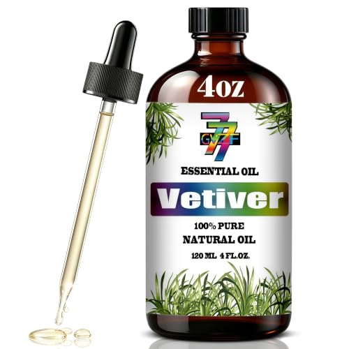 Image of Vetiver Essential Oil for Diffuser Massage Soap, Vetiver Oil 4 fl oz