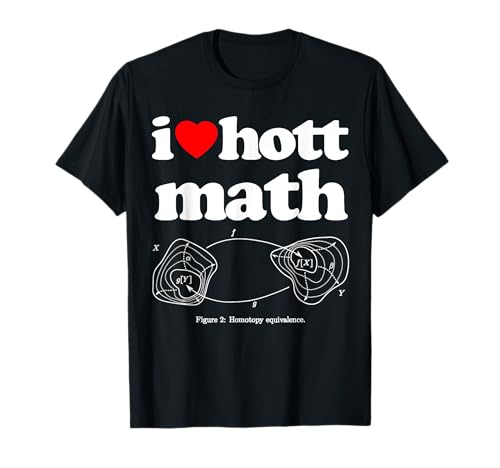 Funny Nerdy I Heart Hott Topology Math Student Professor Blk T-Shirt