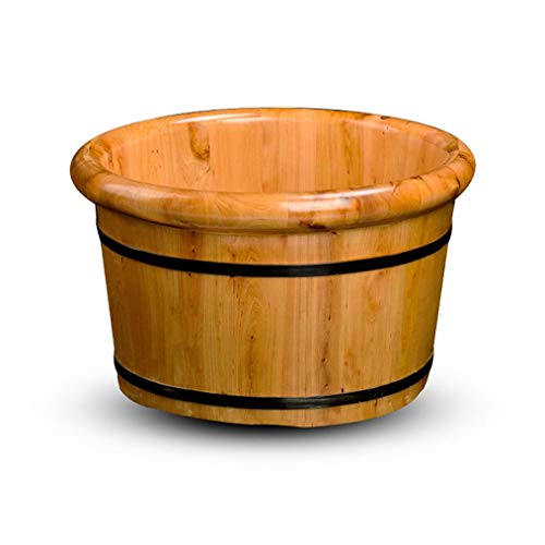 Masajeador y Spa de Pies de Madera Sólida con Tapa