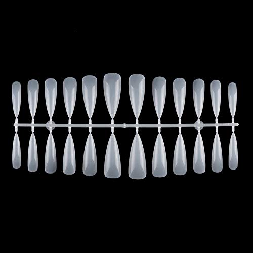 Vcedas Stiletto Nails Full Cover 240PCS Stiletto Press on Nail Tips Artificial False Nails 12 Sizes with Box for DIY Nail Salon (Natural)