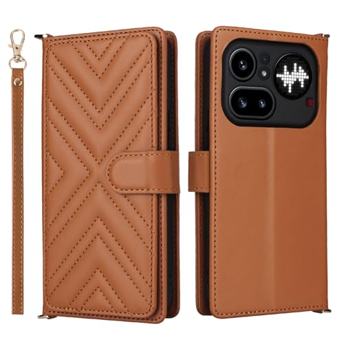 �X�}�z�P�[�X �Ή��@�� for Nothing Phone (4a) Pro �X�}�z�P�[�X�y�t���b�v�X�^���h�E�}�O�l�b�g�J�E�J�[�h�X���b�g�t���E�H���b�g�z Brown