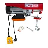 cabrestante pequeño Material de alta calidad: motor de cobre puro, resistente a la corrosión, a prueba de herrumbre y resistente al desgaste. El cable de acero inoxidable tiene una gran capacidad de elevación; el gancho duradero puede cumplir con los requisitos de resistencia y dureza.