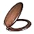 Dalton Wooden Elongated Soft Close Toilet Seat, Java Brown, Quick Release, Easy to Install – Design House