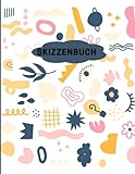 Skizzenbuch: Notizbuch für Kinder, zum zeichnen, schreiben, kritzeln,120 leere Seiten mit kleinen Zeichnungen in der Ecke der Seiten