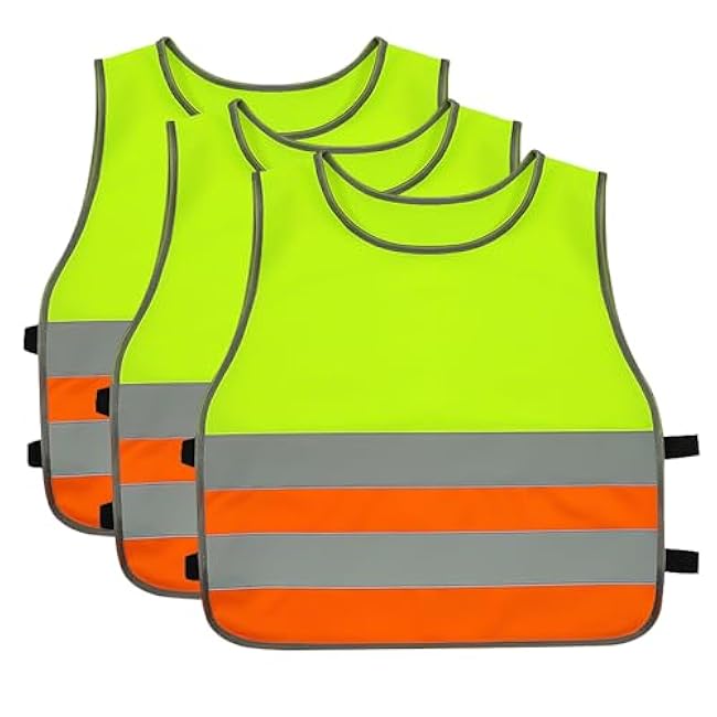 GOOFIT High Visibility Reflective Safety Vest Children's Bicycle Safety Vest Running Lightweight Vest Reflective Vest for School Walking and Playing Boys Girls