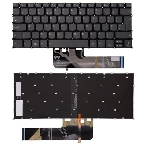 Image of AJPARTS UK New Laptop Keyboard for Lenovo Ideapad 5-14IIL05 5-14ARE05 Backlit UK Layout English Keyboard Compatible PN: SN21B61279 PR4SB-UK QWERTY without Frame