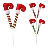 Design mignon : les pics de pieds d'arbre de Noël comportent des pieds rayés innovants de style canne à sucre qui injectent une touche à votre décoration. Les invités adoreront la touche ludique que vous avez ajoutée à votre espace de vacances.