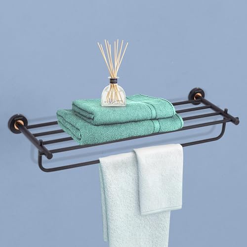 Image of Plantex Brass with 304 Grade Stainless Steel Towel Hanger for Bathroom /Towel Rack /Towel Holder /Bathroom Accessories - RDAB (Black)