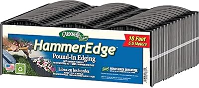 Dalen HammerEdge Pound in Edging - 16 Durable Interlocking Pieces -18 feet of Coverage - Made in USA - Easy to Install - 1 Pack