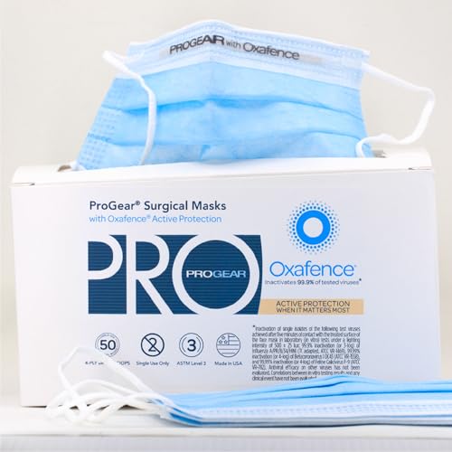 Image of Face Mask - Inactivates 99.9% of Tested Viruses*, FDA-Cleared, ASTM Level 3 - 50 Masks per Box