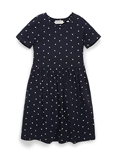 TOM TAILOR Mädchen Kinder Kleid mit Print 1035184, Blau, 116-122