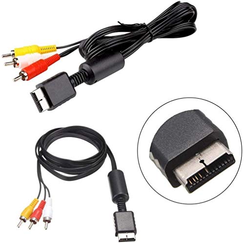image for TRADERPLUS 6FT AV to RCA Composite Cable Cord for Sony Playstation 2 (