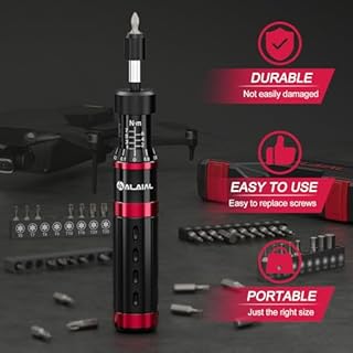 ALAIAL Cacciavite Dinamometrico 1-7 NM, 1/4" Chiave Dinamometrica Regolabile, 41 Pezzi Kit Chiavi Dinamometriche per Riparazione di Bici, Modellism