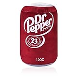 RMKA Doctor Pepper Pillow - Soda Can Stuffed Pillow - Soft Polyester Fabric, 18 inches - Cute and Fun Design, Red - Perfect for Home Decor, Gifts,, RMKAPILLOW-008