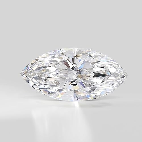 Gemsmart 1.5 CT Marquise Cut Lab Grown Moissanite Stone Diamond, Loose Gemstone, E/F/G Color, Excellent Cut, VVS1 to VS2 Clarityfor Making Precious Fine Jewelry