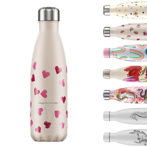 Chilly's Water Bottle | Stainless Steel and Reusable | Leak Proof, Sweat | Hearts | 500ml