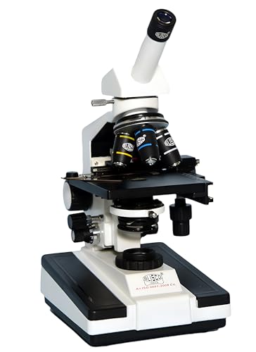 Image of BLISCO BLS-111 Pathological Monocular Compound Microscope - Ergonomic Design with Advanced Optical System, ISI Marked Includes Blank Slides, Ideal for Doctors & Students