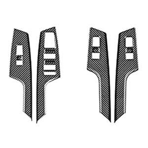 Medoon Carbon Fiber Style Window Door Lock Switch Cover Panel Trim Window Panel Switch Covers Car Side Compatible with Kia EV6 Automotive Accessories for Right-Hand Drive