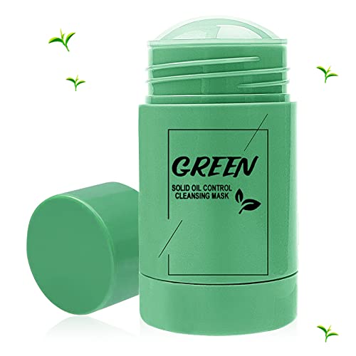 Green Tea Cleansing Mask Stick, Mascarilla Limpiadora Facial de Té Verde en Barra, Facial Cleaning Poros Hidratante de Control de Aceite Anti acné