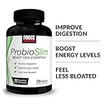 ProbioSlim Weight Loss Essentials Complete Daily Digestive Health and Weight Loss Probiotic Supplement for Women and Men with Electrolytes and Green Tea Extract, Force Factor, 120 Capsules - Image 2